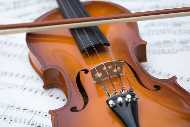 istock Woodland Classical Violon on sheet music 1027185836