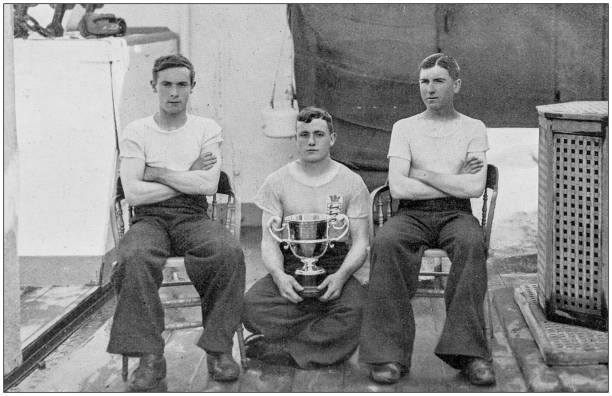 Navy and Army antique historical photographs: Military game winners