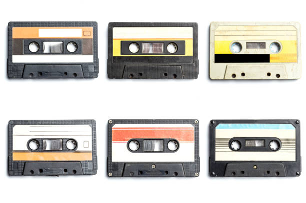istock Collection of retro audio tapes 1027189510