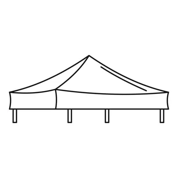 Vector illustration of Piramide tent icon, outline style