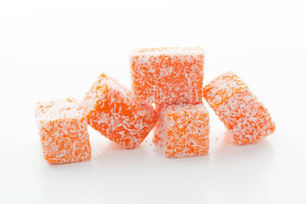 istock Tasty Turkish delight isolated on white 1027195100