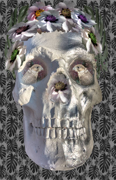 istock Abstract seamless design with elements of life and death 1027201118