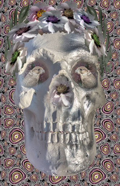 istock Abstract seamless design with elements of life and death 1027201302