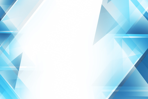 Creative white and blue polygonal texture with copy space. 3D Rendering