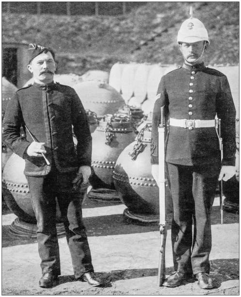 istock Navy and Army antique historical photographs: Submarine Miners 1027223628