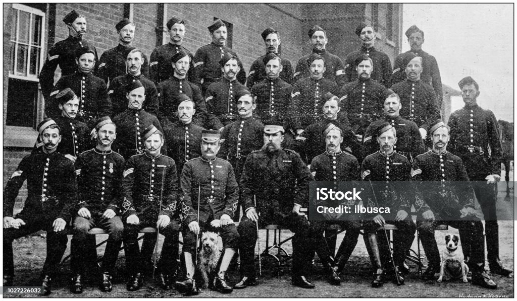 Navy and Army antique historical photographs: Police, Aldershot Police Force stock illustration