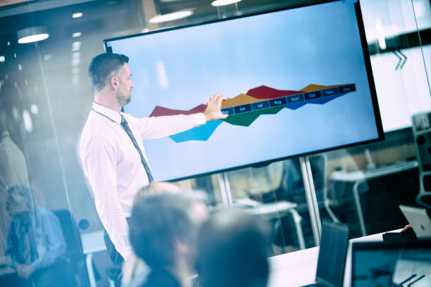 istock Financial analyst giving a presentation to board members 1027228338