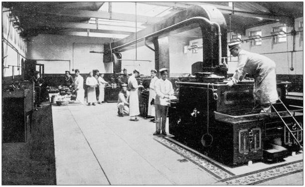 istock Navy and Army antique historical photographs: Navy academy Kitchen 1027229166