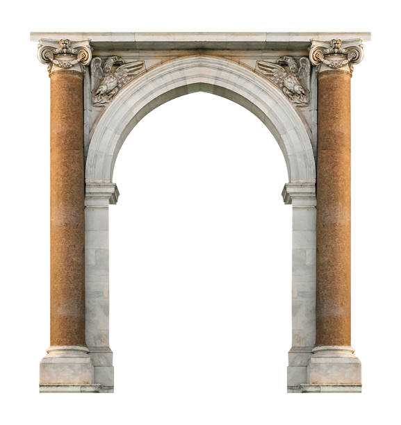 istock Renaissance Style Arch Door Isolated Photo 1027229290