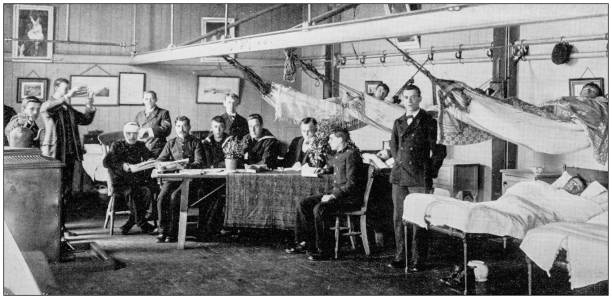 Navy and Army antique historical photographs: Navy academy Hospital
