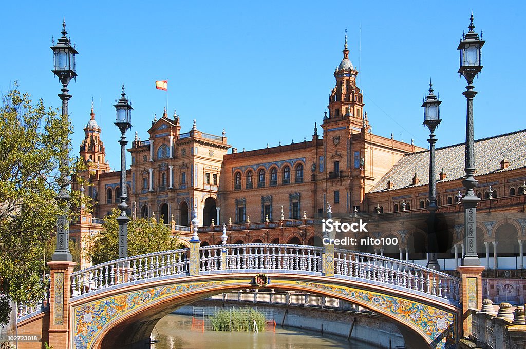 Plaza de España, Sevilha - Foto de stock de Andaluzia royalty-free