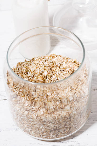 istock glass jar with oat flakes 1027234988