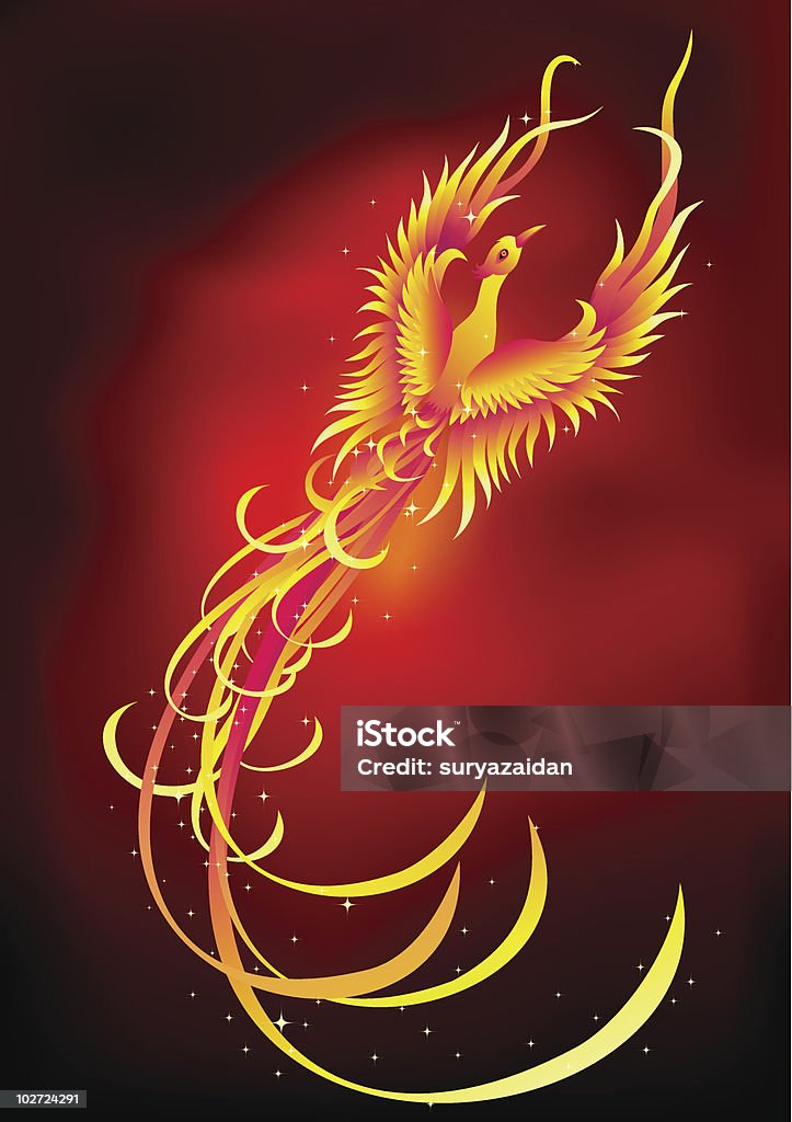 Pájaro de Phoenix - arte vectorial de Fénix libre de derechos