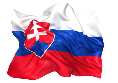 3D illustration of Slovakia flag