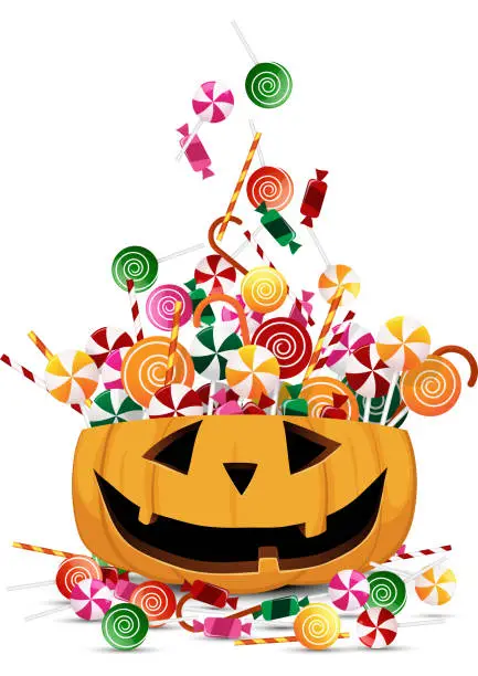 Vector illustration of Halloween pumpkin