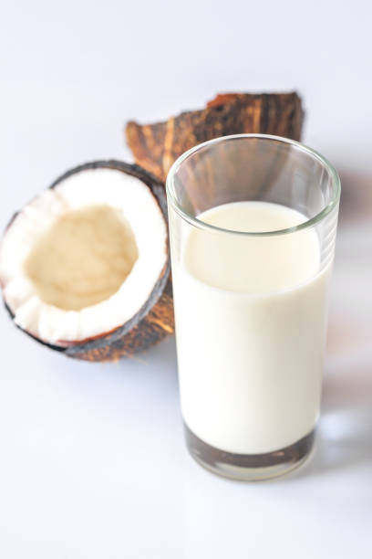 istock Glass of coconut milk 1027276482