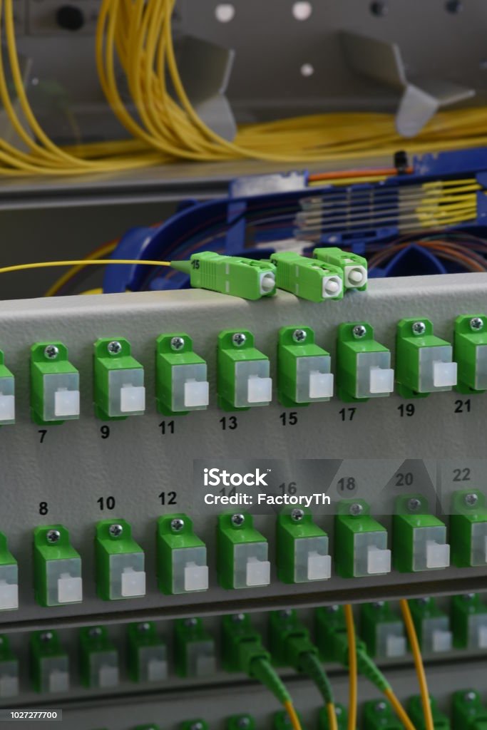 Optical Distribution Frame Stock Photo - Download Image Now - Cable ...