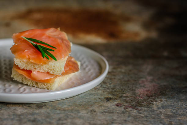 Fresh fish. Salmon fillet on black background. . food background. top view