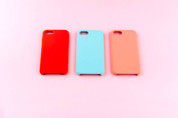 istock Set of colored plastic covers for smartphone 1027280914