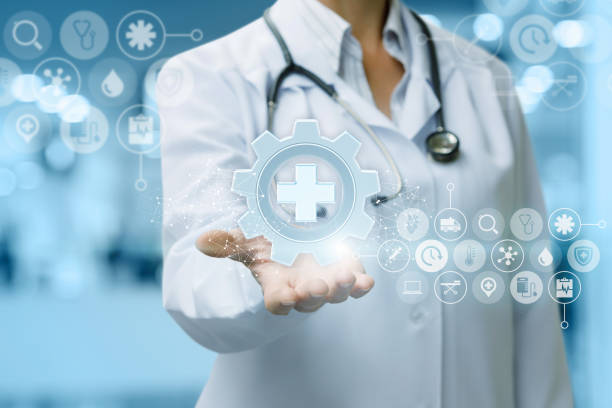 istock Doctor supports medical equipment icon . 1027287188
