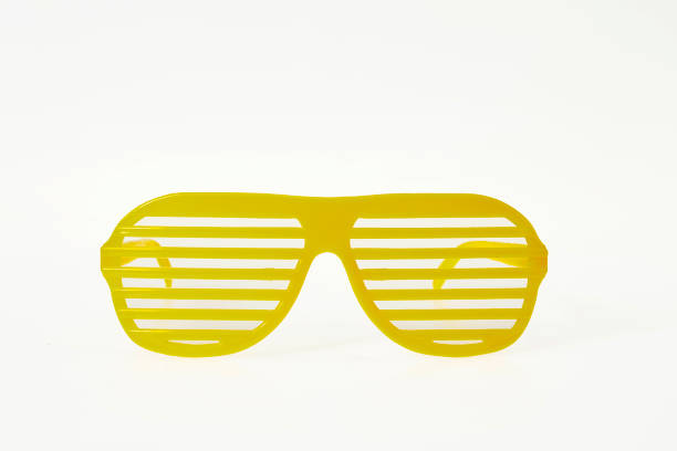 istock Yellow slot glasses on white background 1027300036