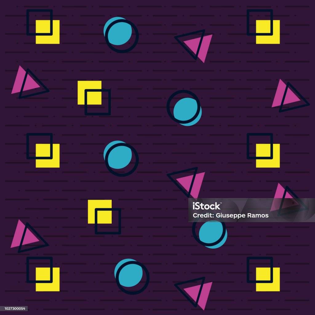 1990s Square Pattern 90s Retro Background Pattern Stock Illustration - Download Image Now ...