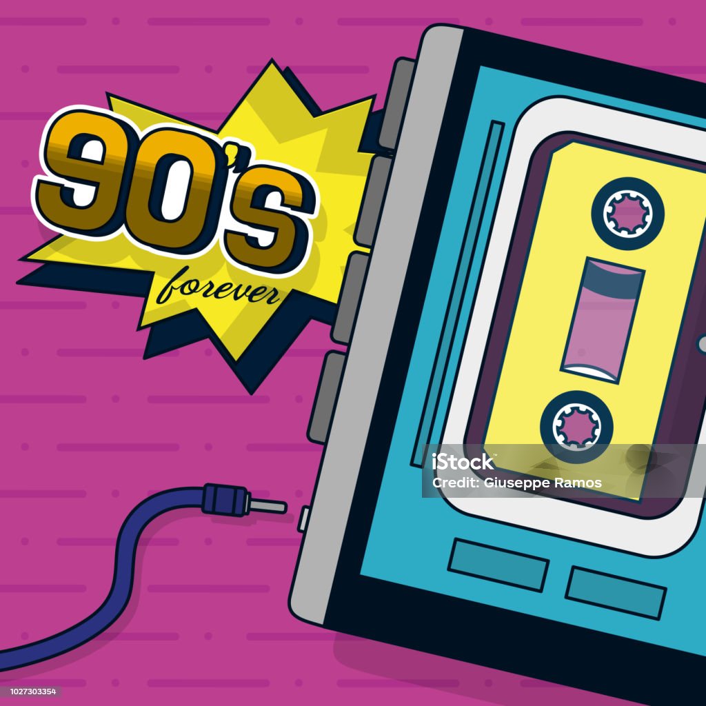 90s Graphics Card 90s Retro Card Design Stock Illustration - Download Image Now - 1990 ...