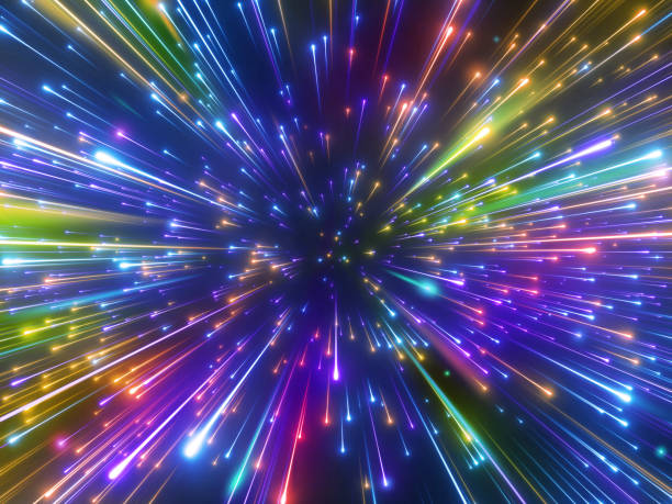 istock 3d render, colorful new year fireworks, abstract cosmic background, big bang, falling stars, galaxy, celestial, beauty of universe, speed of light, ultraviolet infrared neon light, cosmos, outer space 1027306722