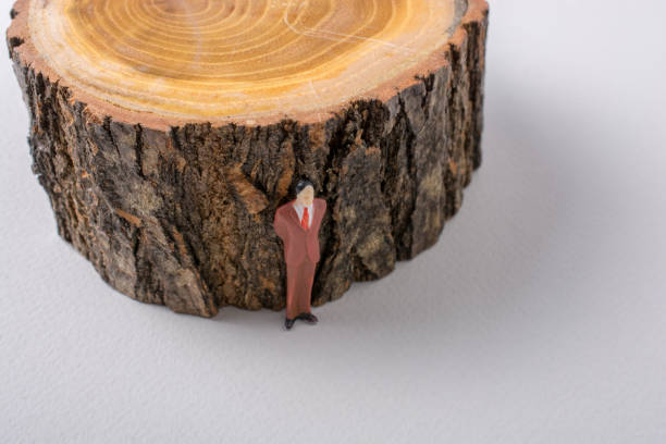 istock Tiny figurine of men model  beside a tree 1027318346