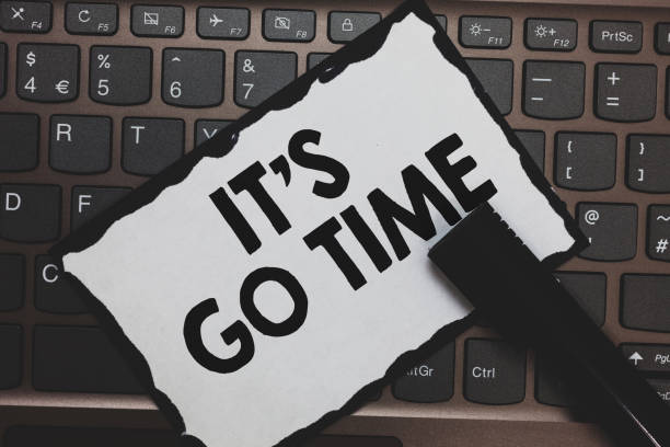 istock Handwriting text It s is Go Time. Concept meaning A period to undertake the assigned tasks Bring it ON White paper keyboard Inspiration communicate ideas messages Black markers 1027329576