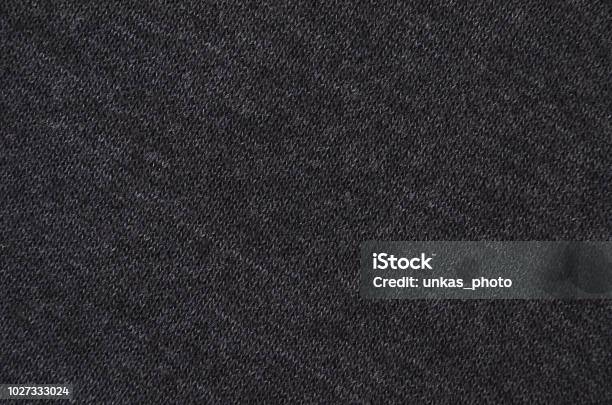 Jersey Fabric Background Stock Photo - Download Image Now - Textile, Black Color, Wool