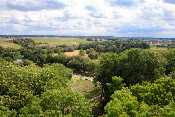 istock Fields and meadows around small town Krekenava 1027336016