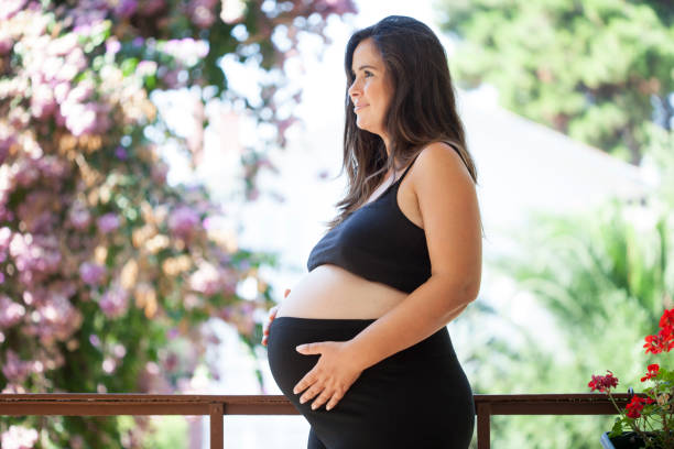 istock pregnant, happy mother, while waiting for her baby 1027351252