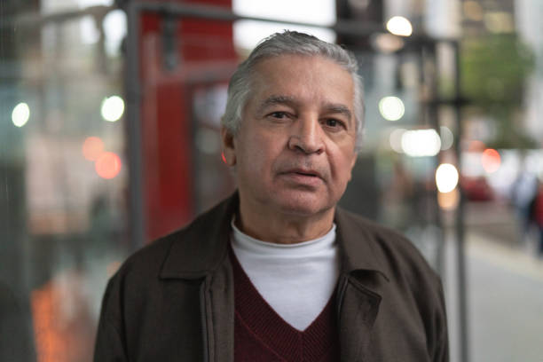 Senior Man at city night Real People real people photos stock pictures, royalty-free photos & images