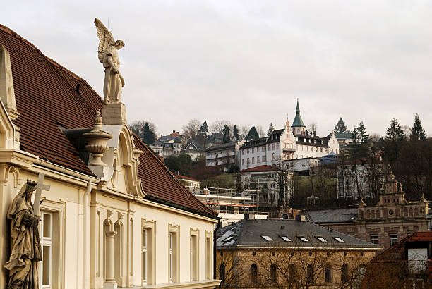 istock Religious statues and Baden-Baden cityscape 102736250