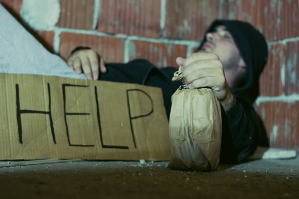 istock Drowning his pain in vodka 1027385450