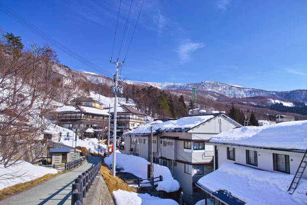 istock Landscape of Zao Onsen in winter 1027394576
