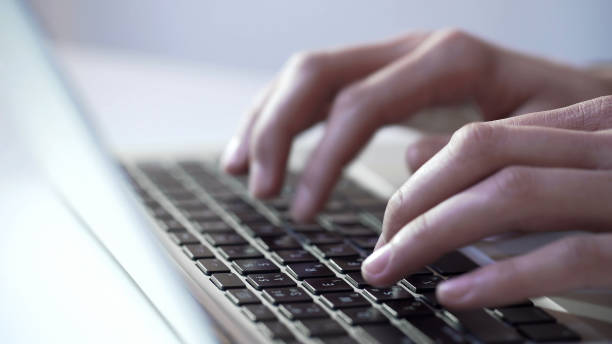 istock Freelancer typing on laptop, start-up business project, modern technology 1027397294