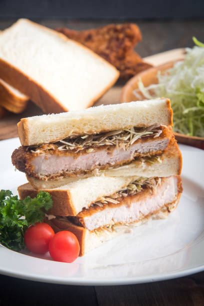 katsu-sand, japanese pork cutlet sandwich