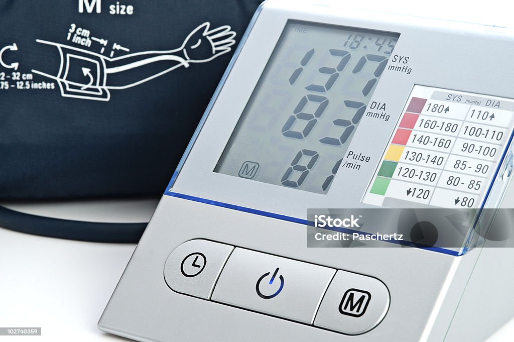 Electrónica sphygmomanometer - Royalty-free Contador Foto de stock