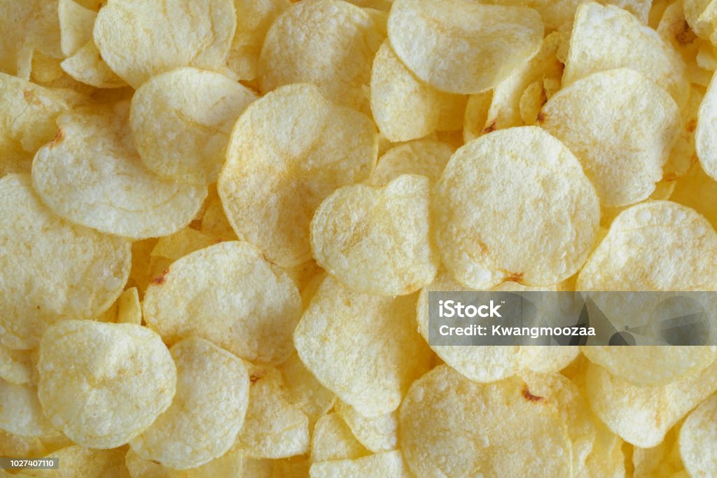 Snacks Texture Crispy Potato Chips Snack Texture Background Stock Photo - Download ...