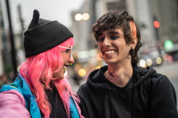 istock Alternative Lifestyle Young Couple Taking a Selfie 1027424522