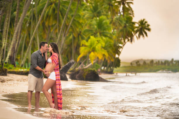 istock Passionate couple enjoying the tropical beach 1027427858