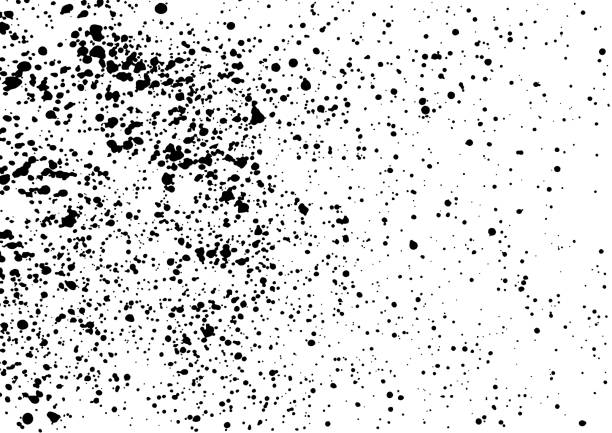 istock Splatter background. Black calligraphy ink splats. Spray paint drops. Vector grunge ink paint splats, blots and splashes . Grunge distress vector calligraphy ink stains. Black ink blow explosion. 1027430700