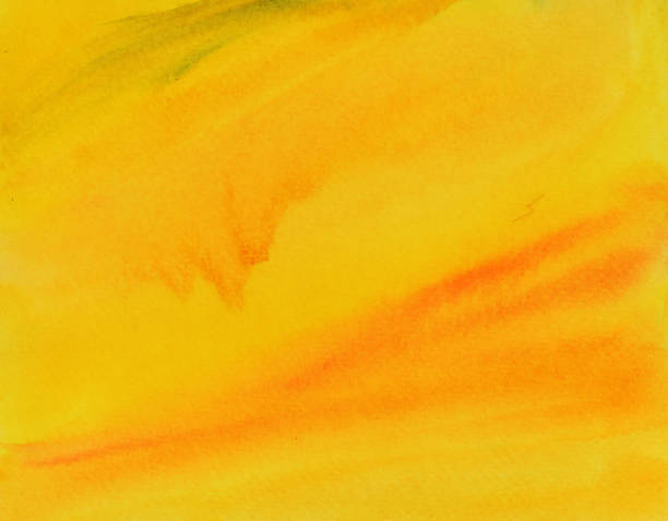 istock Red with green and orange color stains flow on yellow  surface 1027435214