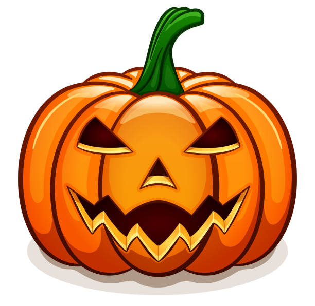 Vector Orange Halloween Pumpkin Design Stock Illustration - Download Image  Now - Pumpkin, Jack O' Lantern, Cartoon - iStock