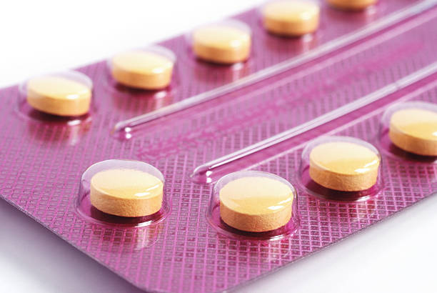 Birth control pill pack stock photo