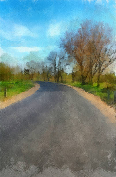 istock illustration long road in the spring 102744554