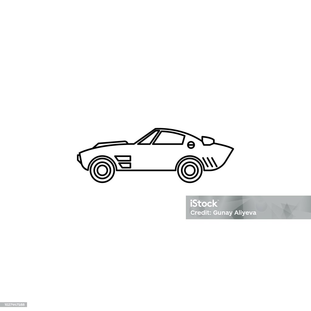 muscle car illustration. Element of extreme races for mobile concept and web apps. Thin line muscle car illustration can be used for web and mobile. Premium icon muscle car illustration. Element of extreme races for mobile concept and web apps. Thin line muscle car illustration can be used for web and mobile. Premium icon on white background Antique stock vector