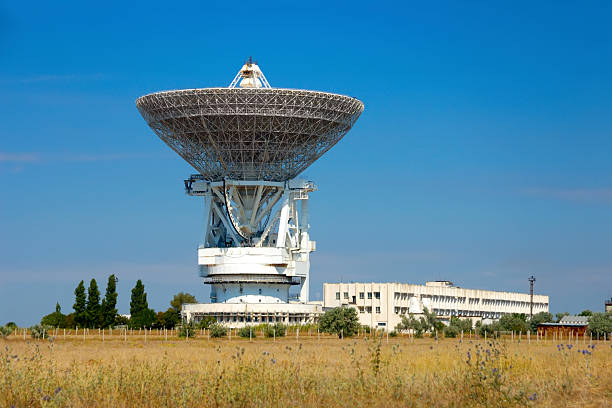 Space Control Center Satellite Dish  parabola stock pictures, royalty-free photos & images